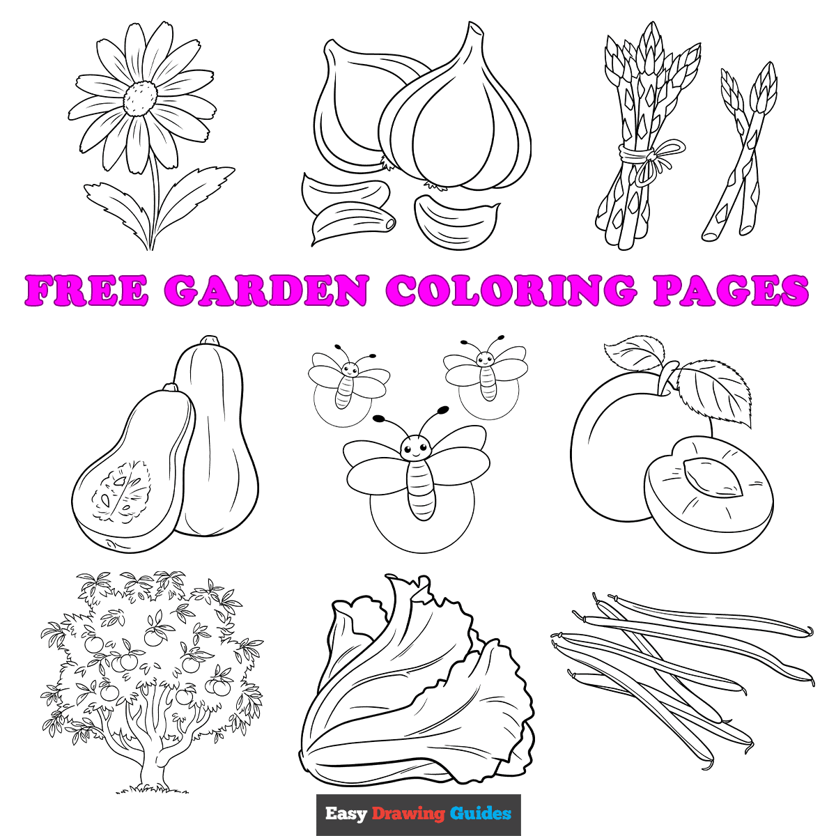 Free printable garden coloring pages for kids