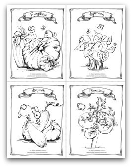 Free vegetable garden coloring books