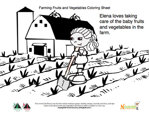 Kids vegetable garden coloring page by chef solus visit châ