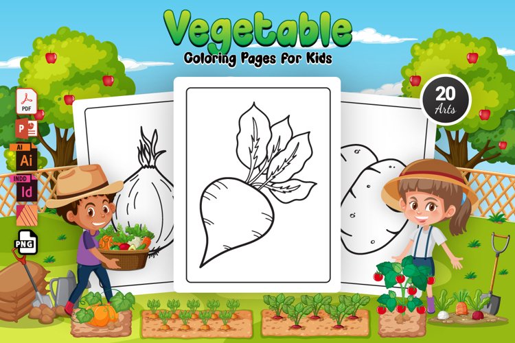 Vegetable coloring pages