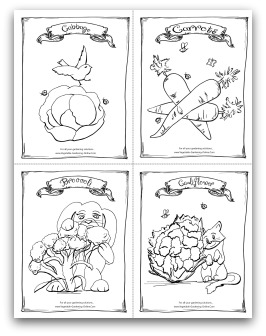 Free vegetable garden coloring books