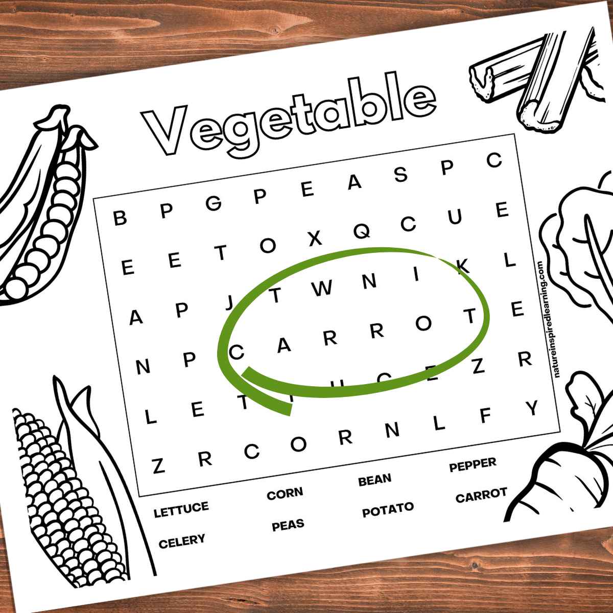 Vegetable word searches