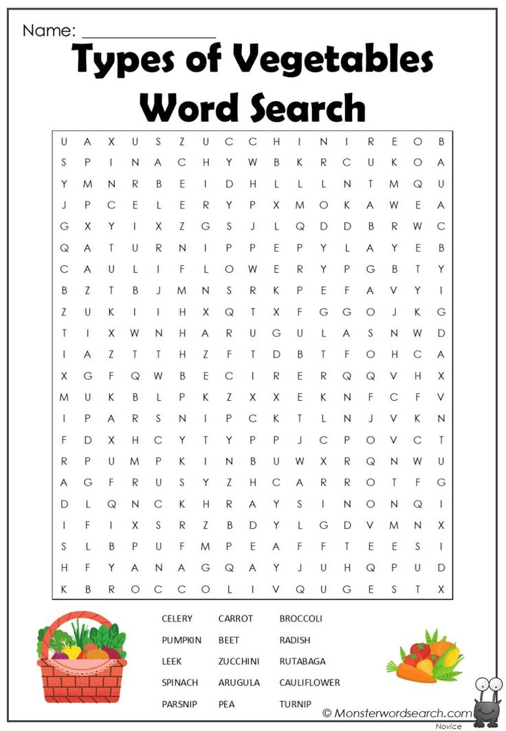 Types of vegetables word search types of vegetables free printable word searches free printable coloring pages