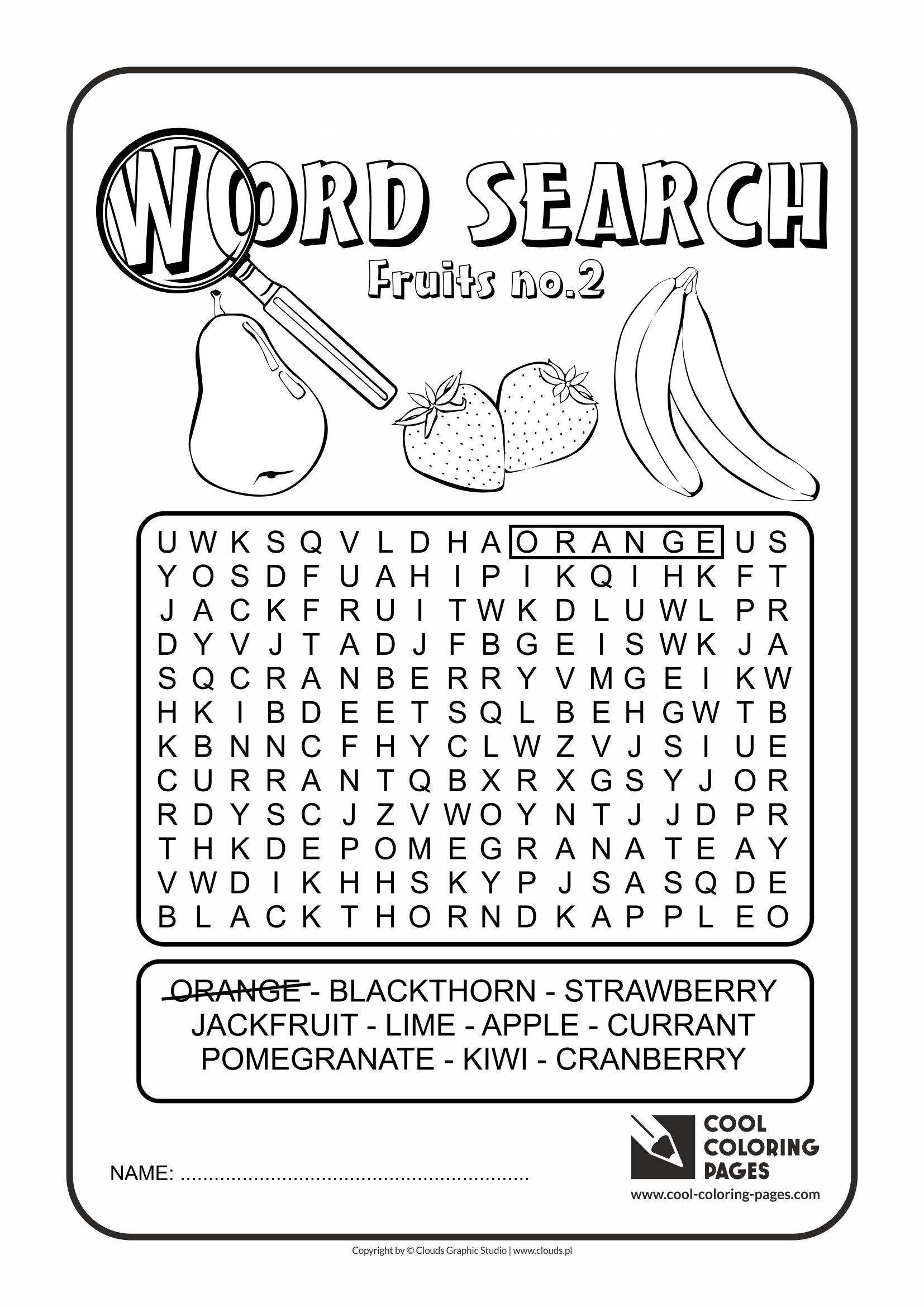 Cool coloring pages word search