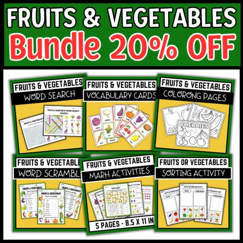 Fruits and vegetables activity bundle off coloring sheets maths more made by teachers