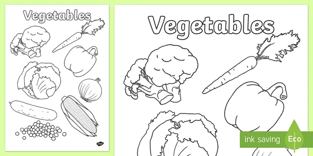 Vegetables louring poster teacher made