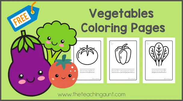 Vegetables coloring pages