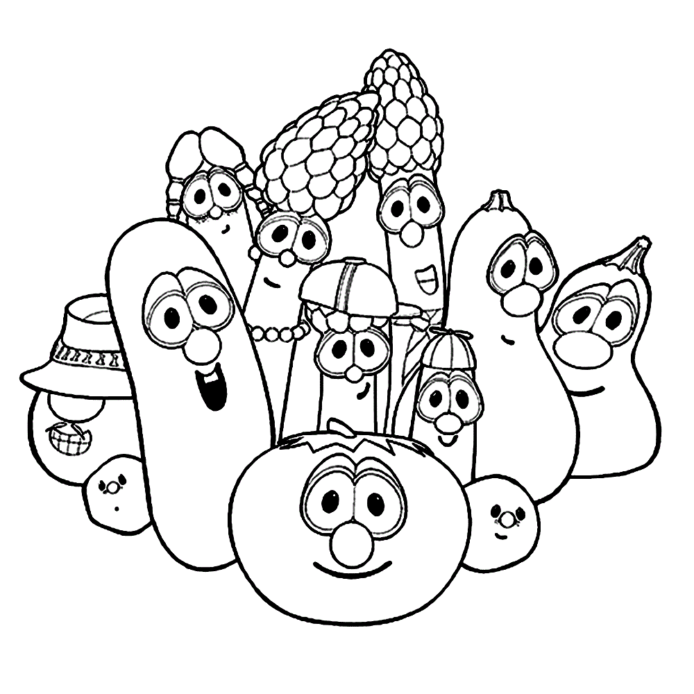 Vegetable coloring pages