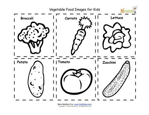 Vegetable food nutrition flash cards cut out printable for kids alimentos para colorear alimentos saludables para colorear alimentos