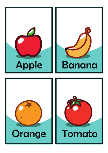 Food printable flashcards and printable coloring pages teaching resources