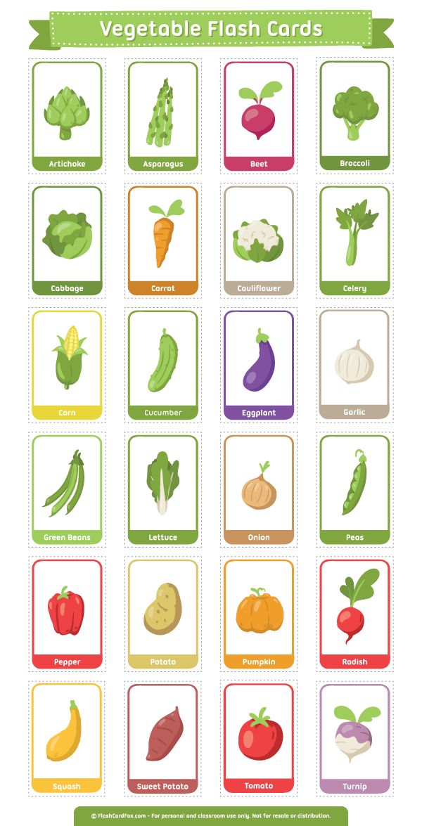 Free printable vegetable flash cards download the pdf at httpflashcardfoxdownloadvegetable