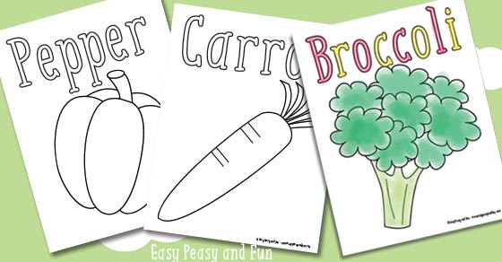 Vegetables coloring pages