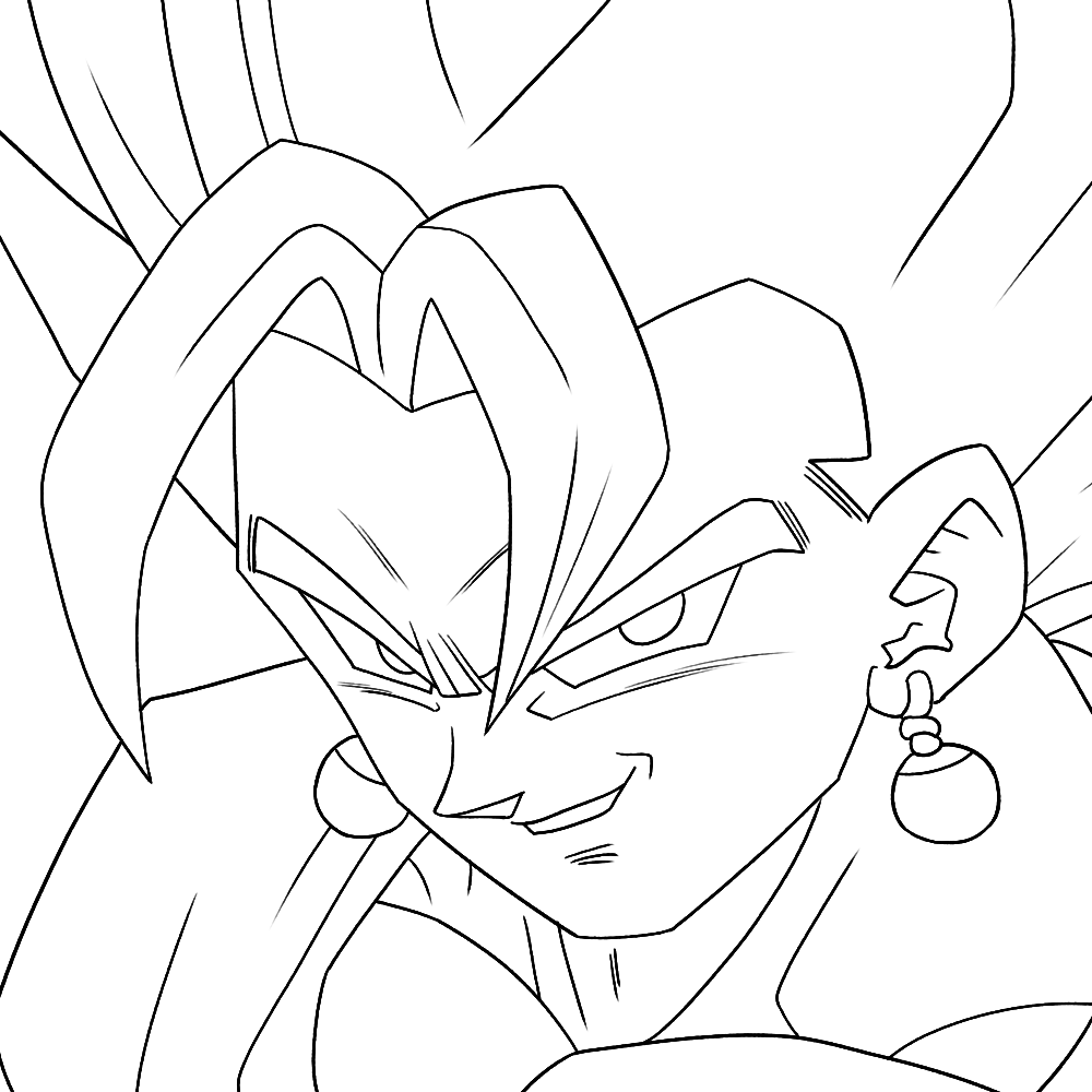 Lineart for the new vegito not coloring anytime soon uasilvers