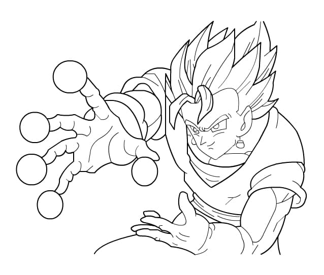 Printable vegito coloring pages