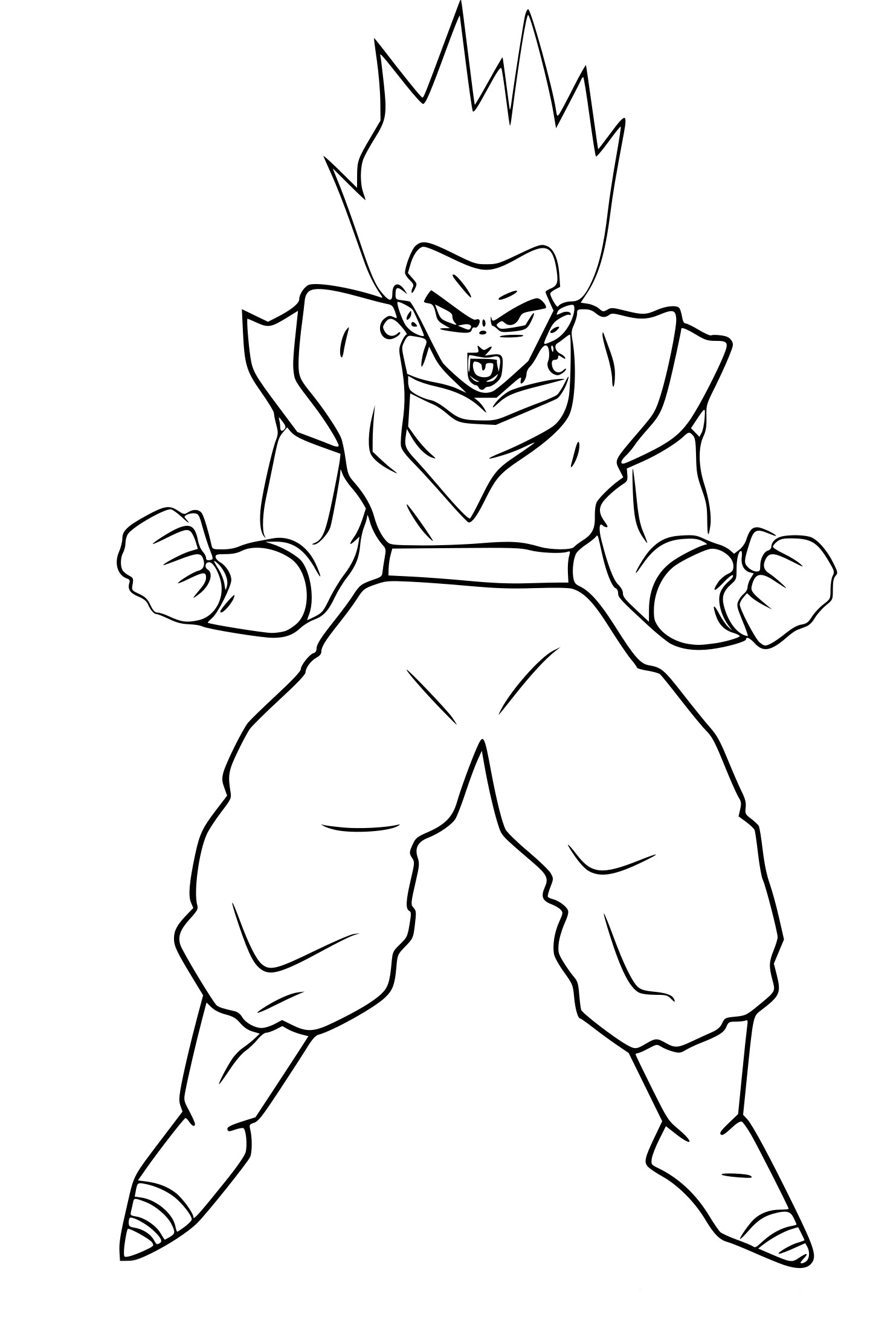 Vegeto dragon ball z coloring page