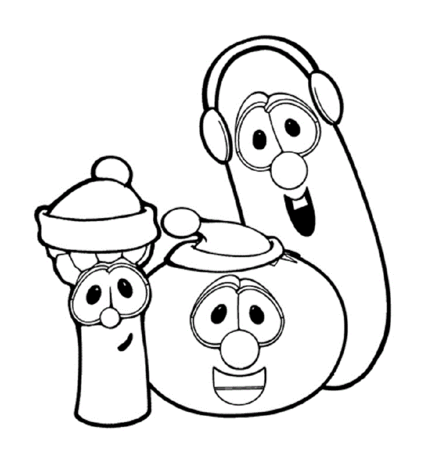 Veggie tales coloring page to print veggie tales coloring pages inspirational christmas coloring pages