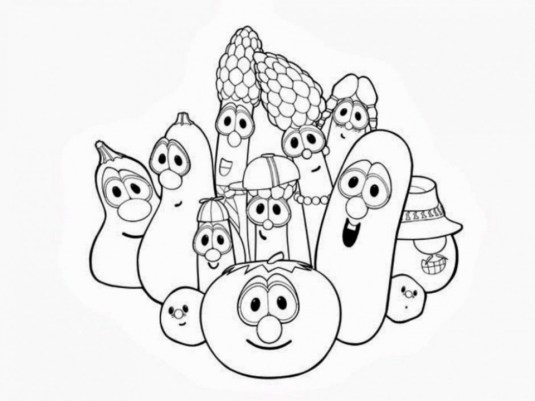 Free printable veggie tales coloring pages