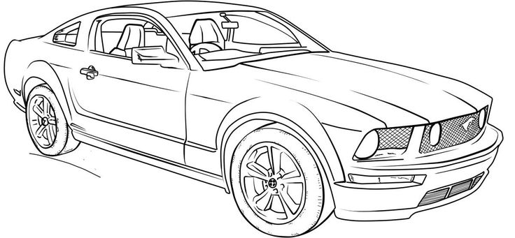 Ford mustang coloring pages dibujos de coches dibujos de autos carros para colorear