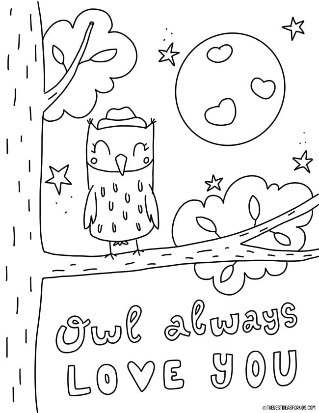 Valentines day coloring pages free printables