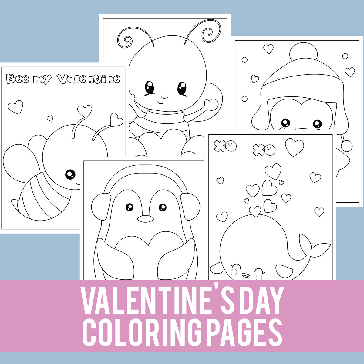 Valentines day coloring pages â messy little monster shop