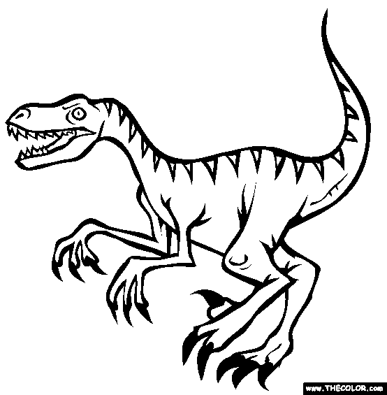 Velociraptor coloring page free velociraptor online coloring