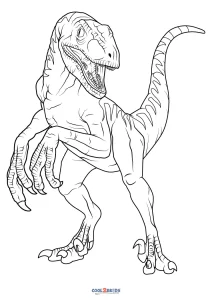 Free printable velociraptor coloring pages for kids