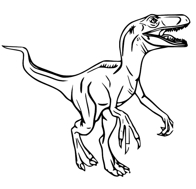 Velociraptor coloring pages printable for free download