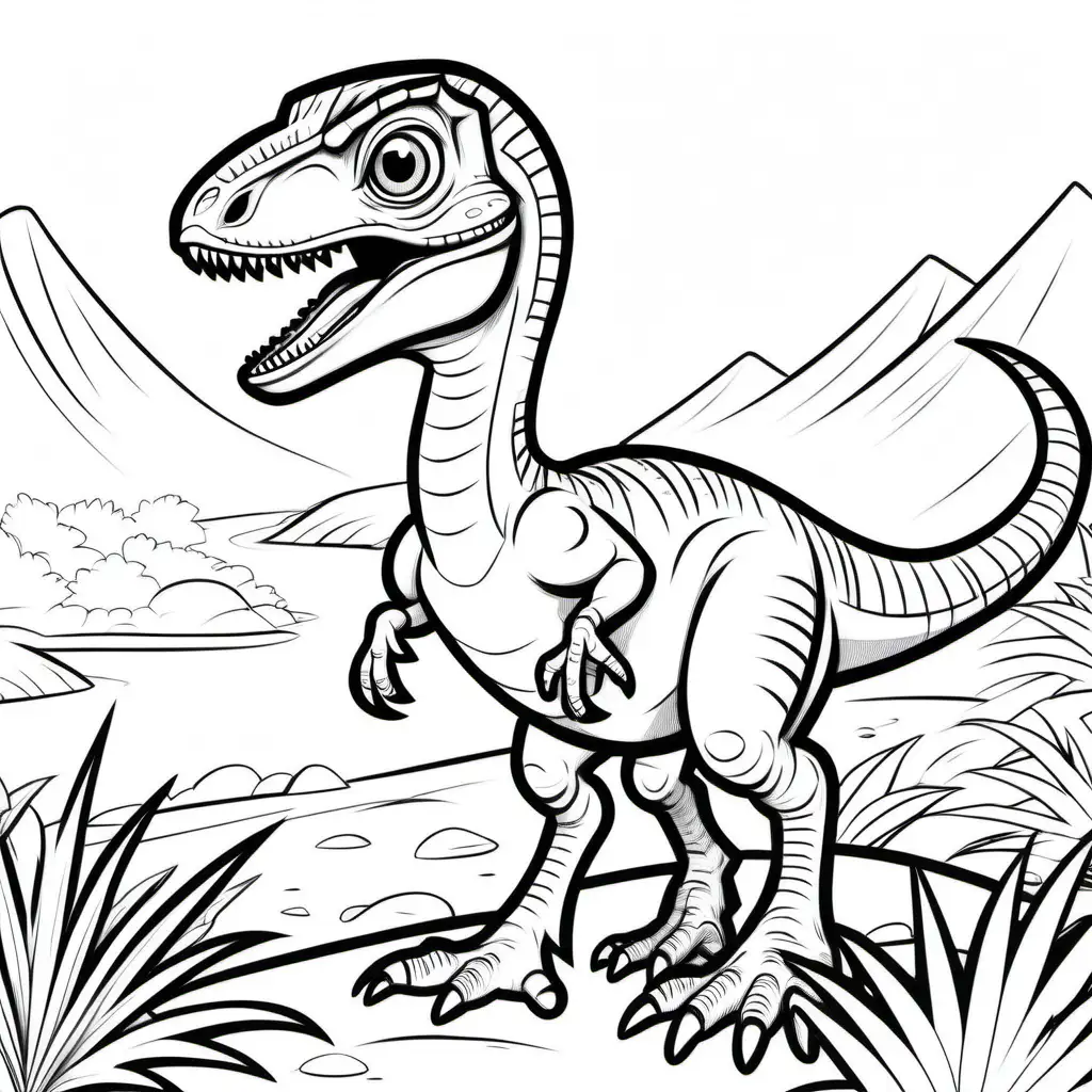 Velociraptor coloring page for kids fun and educational dinosaur activity muse