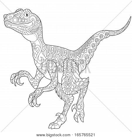 Stylized velociraptor vector photo free trial bigstock