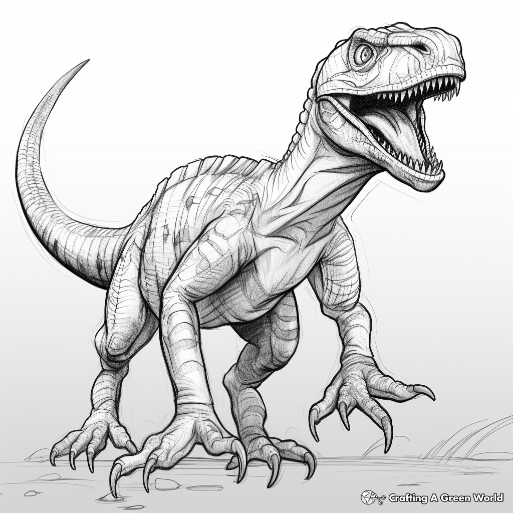 Velociraptor coloring pages