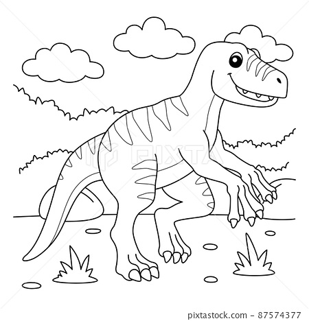 Velociraptor coloring page for kids