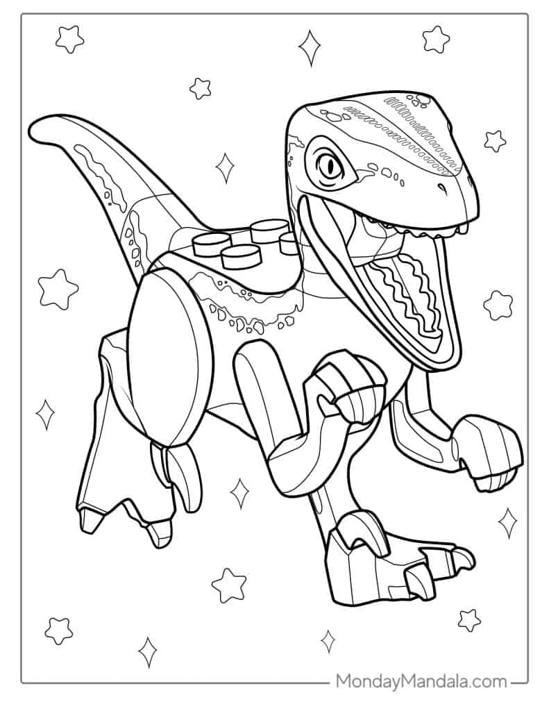 Velociraptor coloring pages free pdf printables