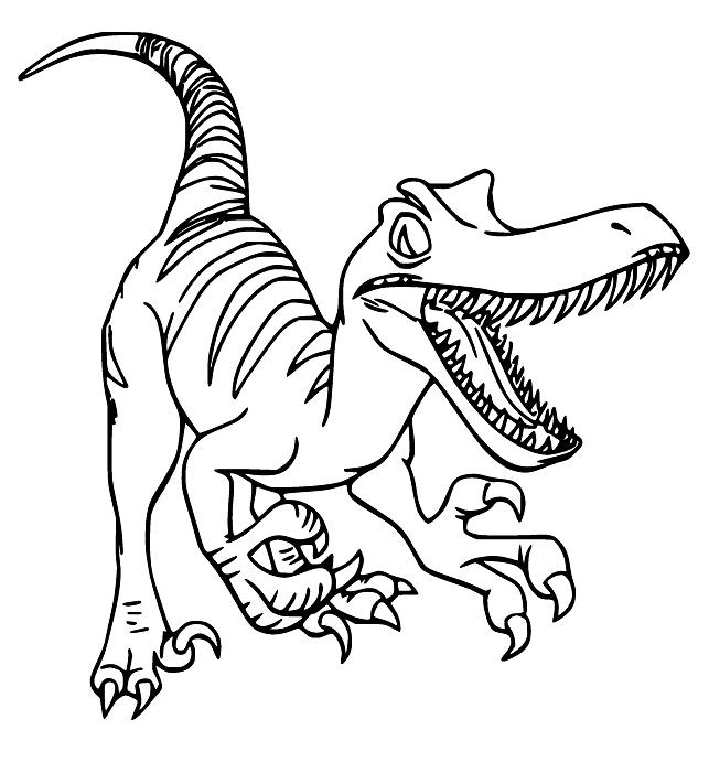 Velociraptor coloring pages printable for free download