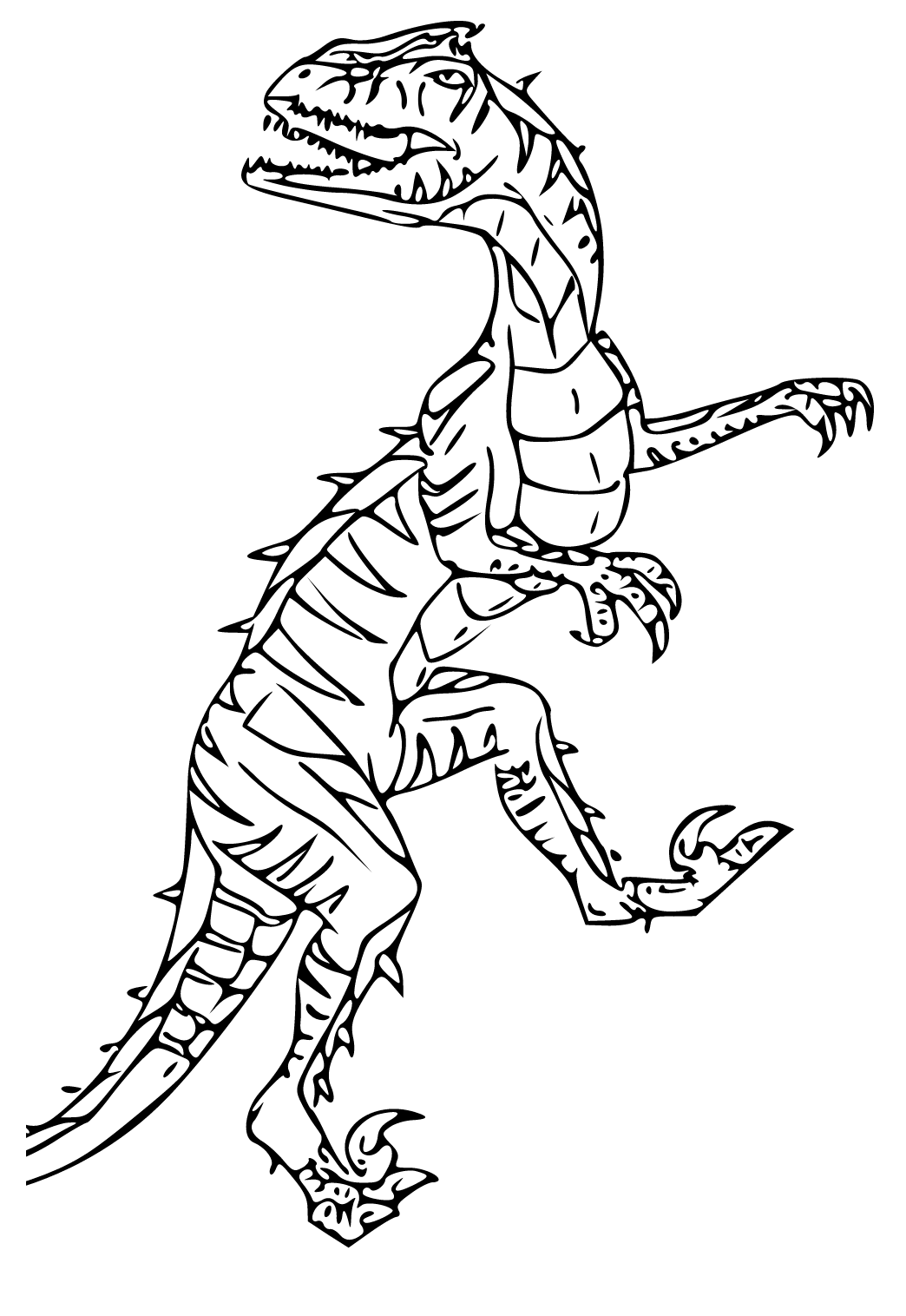 Free printable velociraptor monster coloring page sheet and picture for adults and kids girls and boys