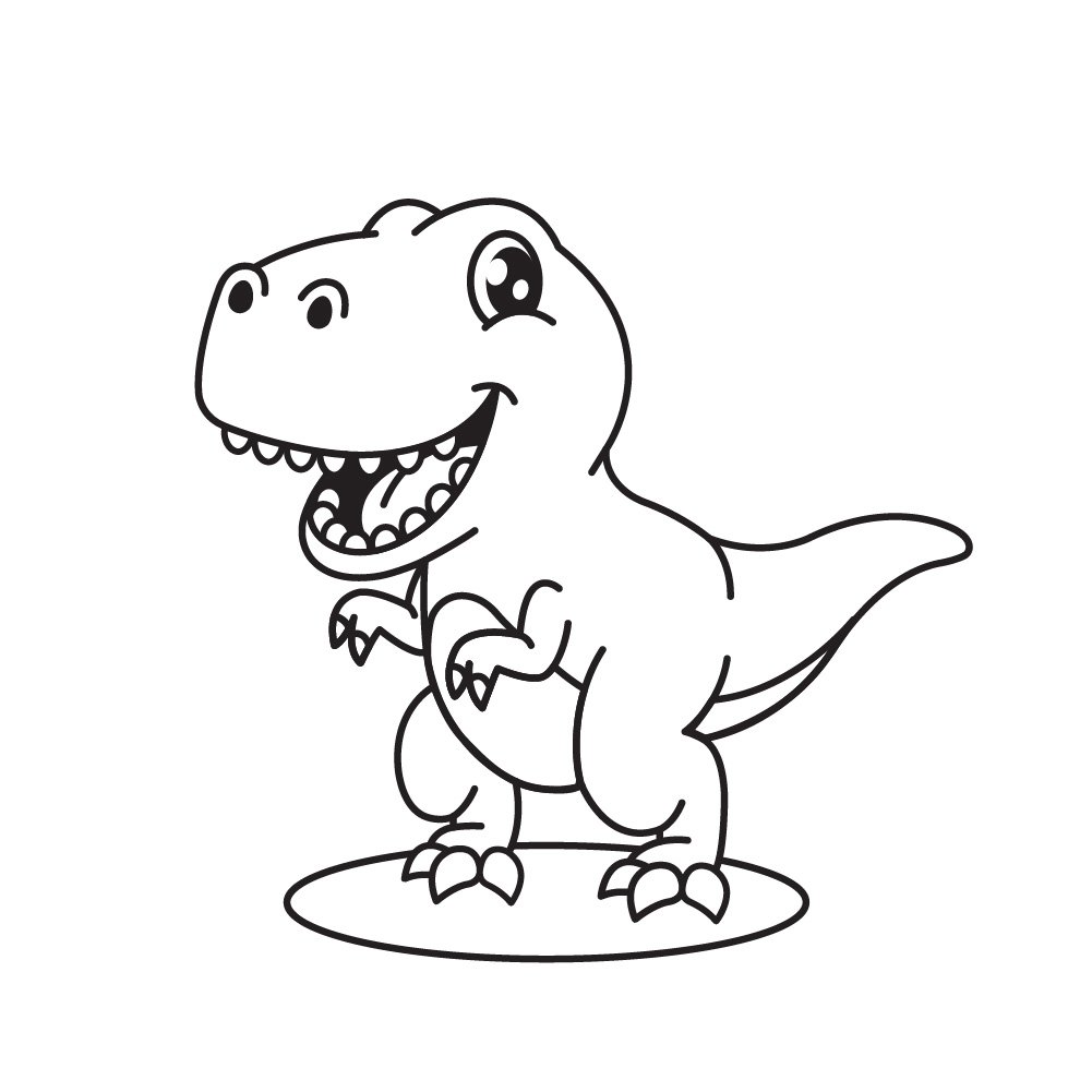 Cute dinosaur coloring page royalty free stock svg vector and clip art