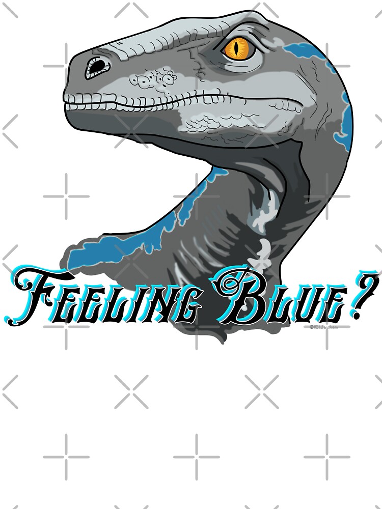 Feeling blue jurassic world velociraptor kids t