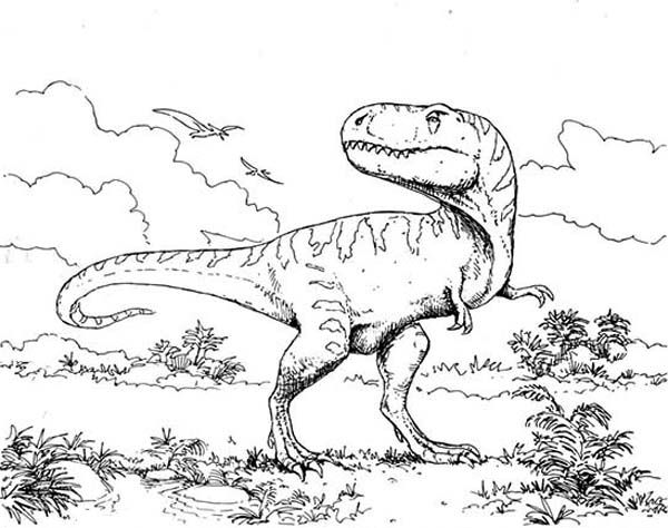 T rex intimidating her enemy coloring page dinosaur coloring pages dinosaur coloring sheets dinosaur coloring