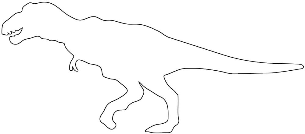 Velociraptor dinosaur outline