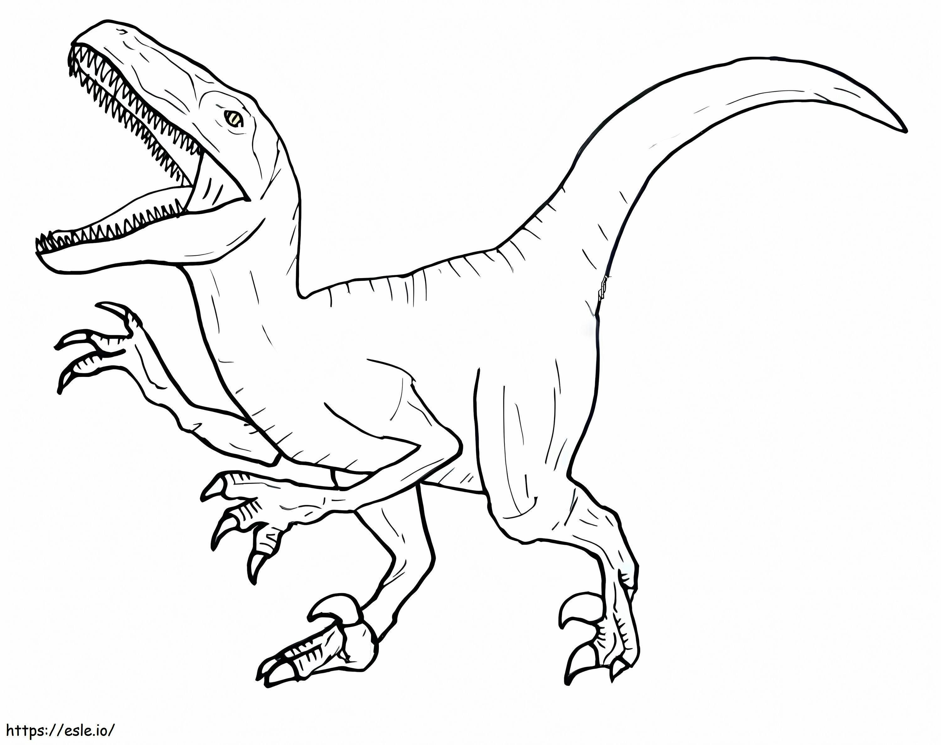 Dinosaure velociraptor coloring page