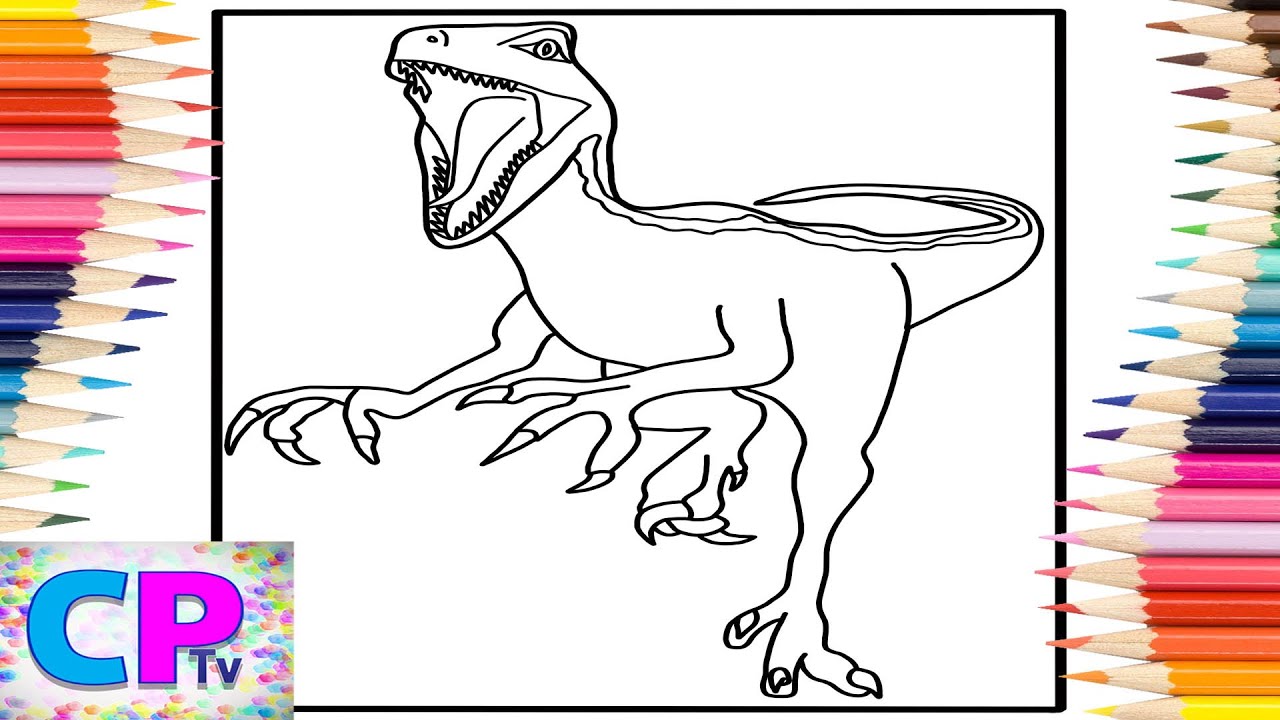 Velociraptor coloring pagescoloring of dinosaursarin hoxha caravn