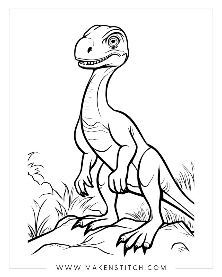 Coloring pages dinosaur theme for kids and adults