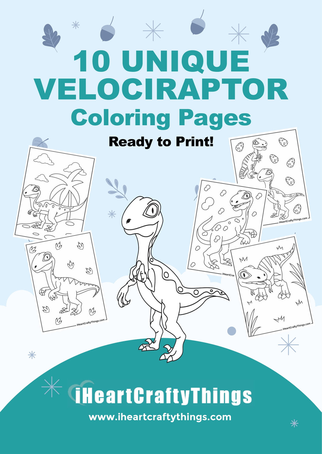 Velociraptor coloring pages â i heart crafty things