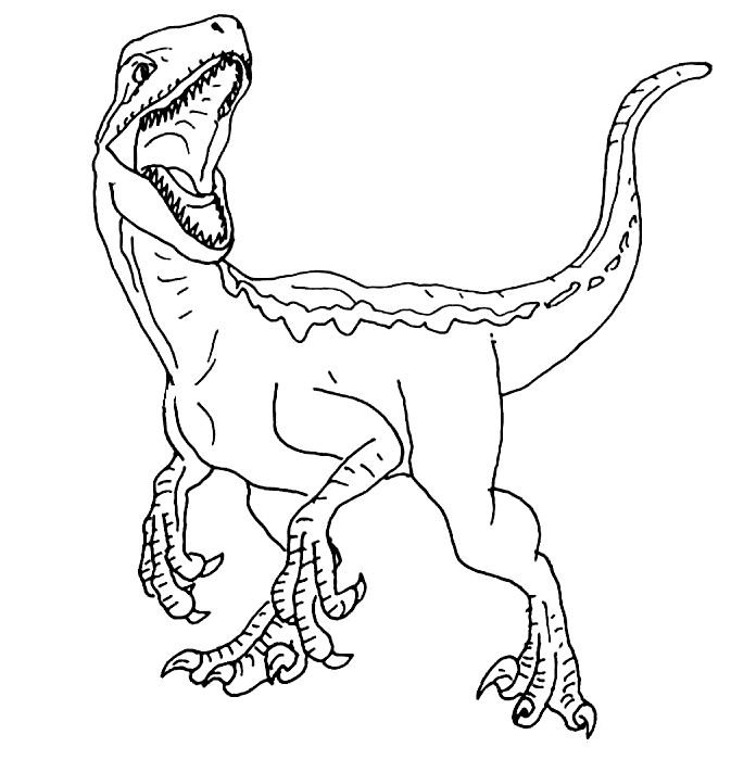 Printable coloring pages dinosaur coloring pages blue jurassic world dinosaur coloring
