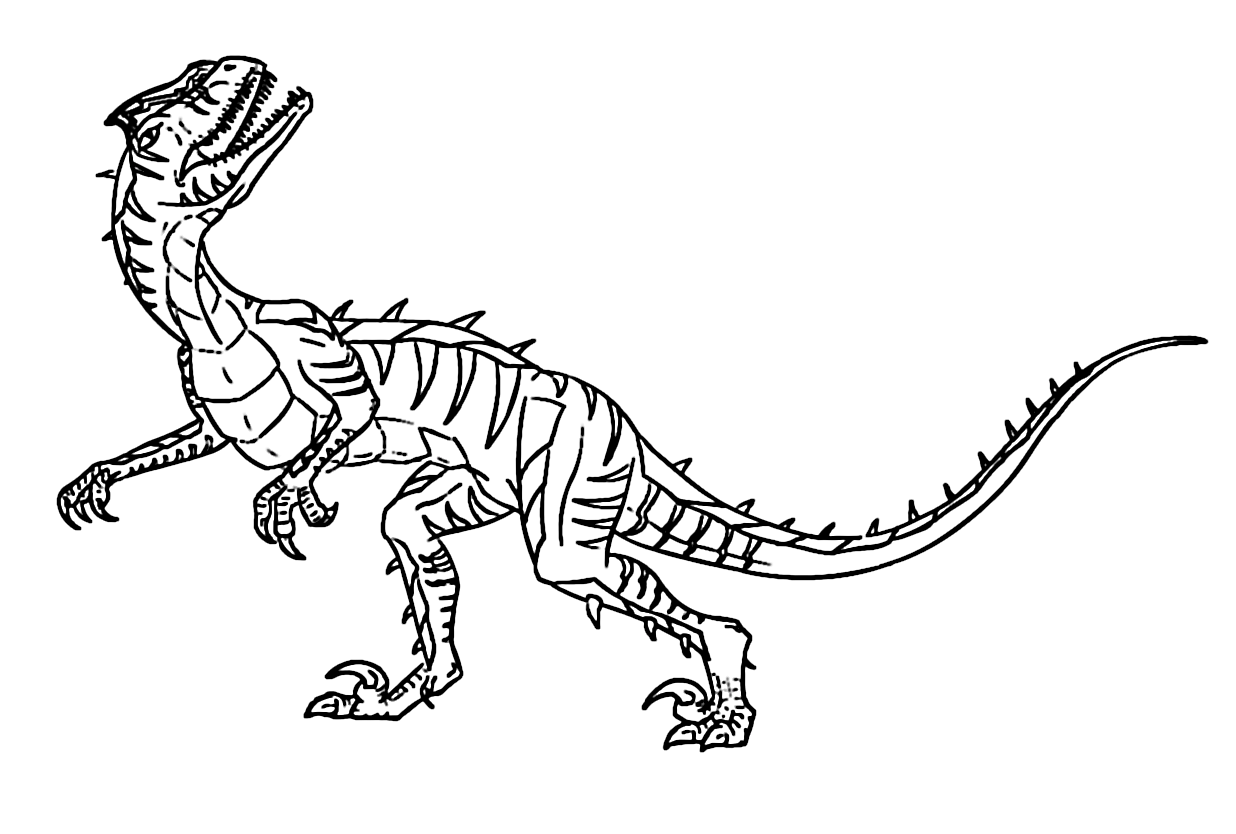 Velociraptor coloring pages printable for free download