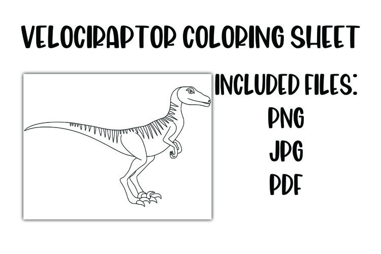 Velociraptor dinosaur coloring sheet