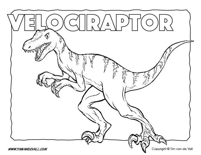 Velociraptor coloring page