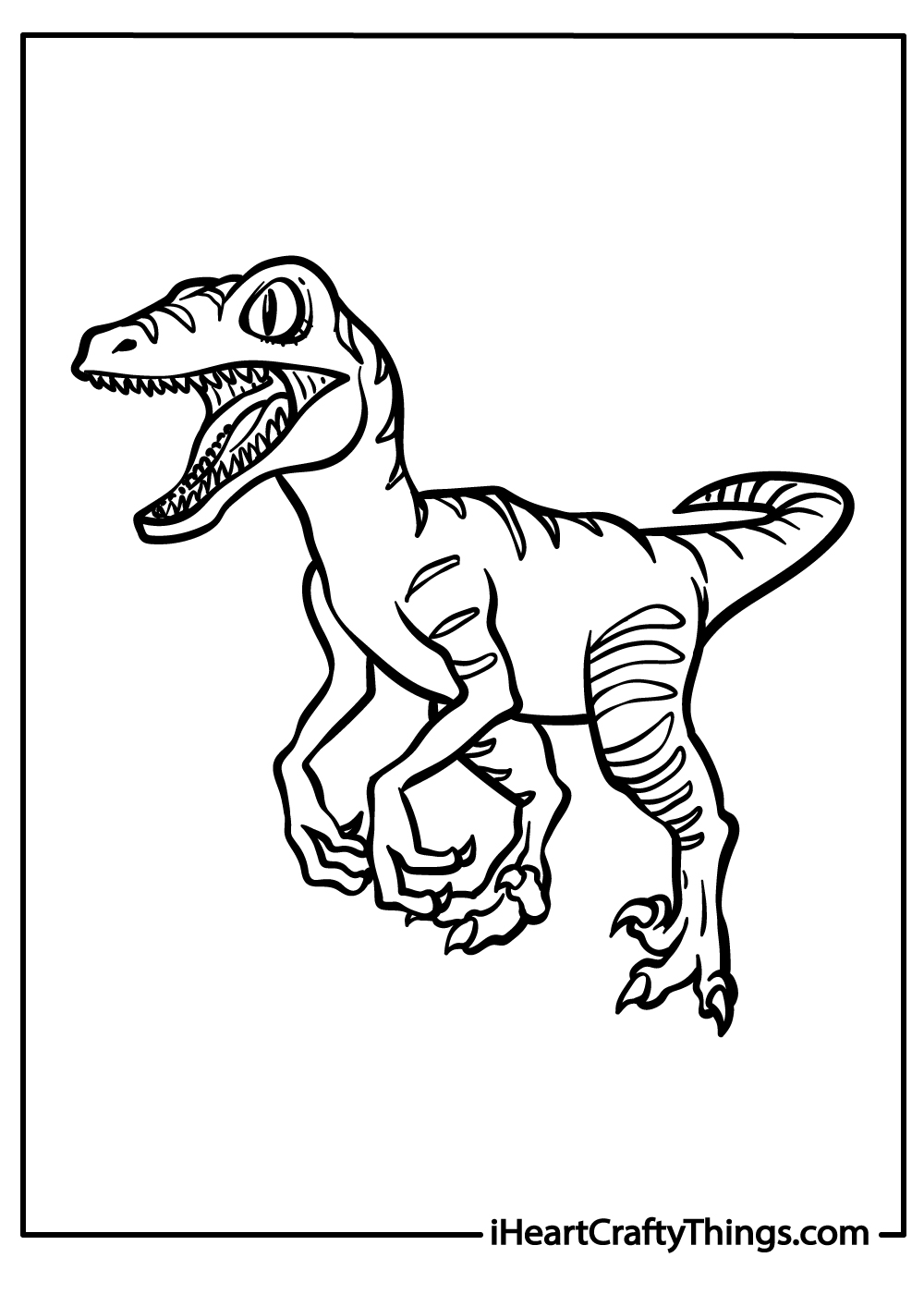 Velociraptor coloring pages free printables