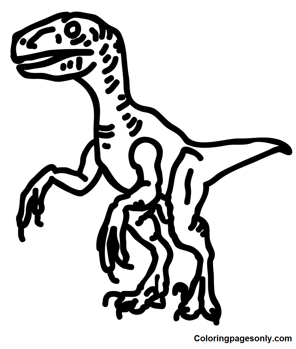 Velociraptor coloring pages printable for free download