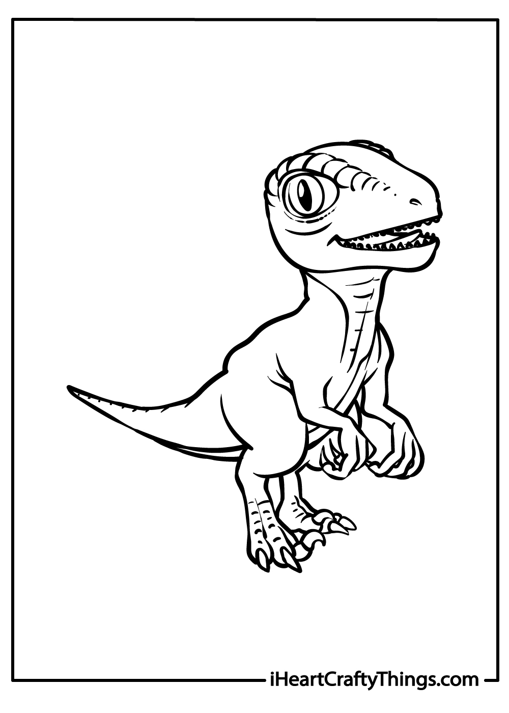 Velociraptor coloring pages free printables
