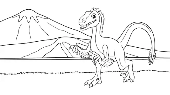 Velociraptor coloring pages for kids free pdfs